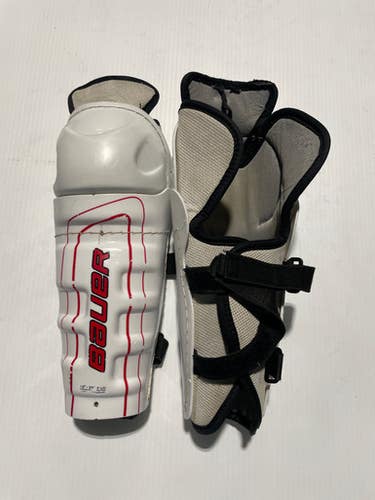 Used Bauer B Youth Shin Guards White 10" 11769-s000024833