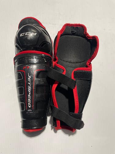 Used Ccm Ft350 Youth Shin Guards Black 10" 11769-s000024859