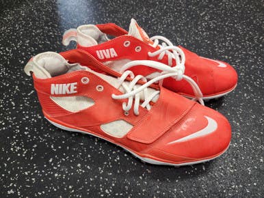 Used Nike Uva Virginia Lax Cleats Mens Orange And White Senior 11 11849-s000029358