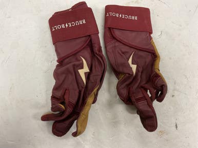 Used Bruce Bolt Bb Sb Batting Gloves Maroon Xl 11855-s000200483