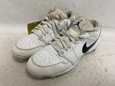 Used Nike Air Jordan 1 Low Hf6885-100 Adult Fb Cleats White And Black Senior 6 11855-s000204026