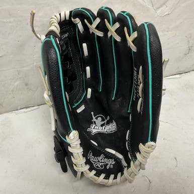 Used Rawlings Wfp115mt Rh Throw Fastpitch Gloves Black And Sky Blue 11 1 2" 11855-s000198330