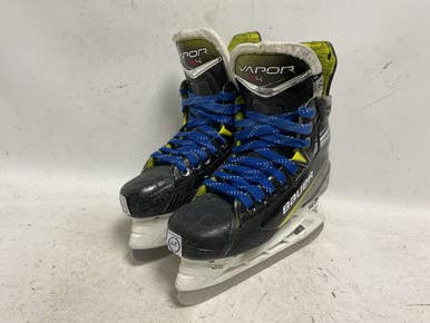 Used Bauer Vapor X4 Junior Hockey Skate White Black Yellow Junior 02.5 11855-s000198482