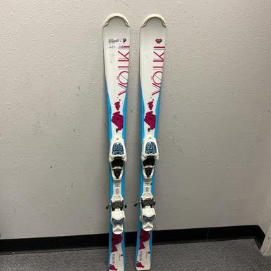 Used Volkl Chica Girls Dh Ski Binding White 120 Cm 11855-s000202940