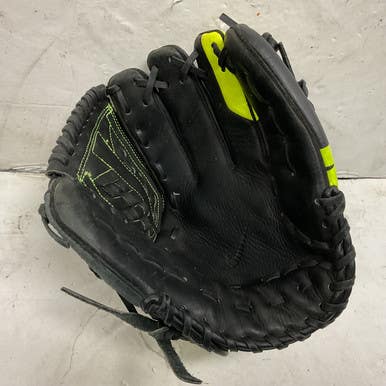 Used Nike Mvp Baseball Glove Rh Throw Black And Optic Yellow 11 1 2" 11855-s000202980
