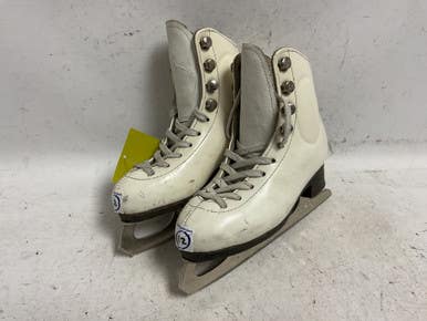 Used Girls Figure Skates White Youth 12.0 11855-s000203053
