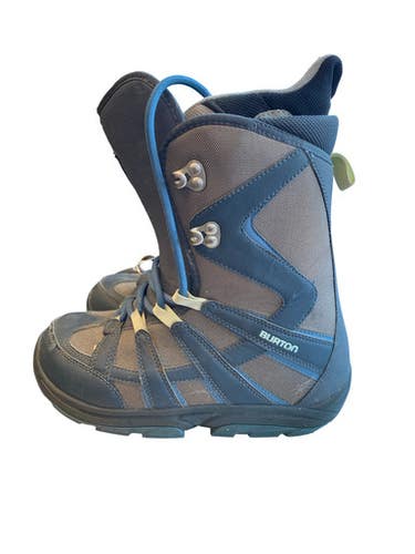 Used Burton Moto Womens Snowboard Boots Navy Blue Senior 8 11883-s000162623