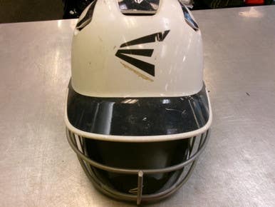 Used Easton Z5 Batting Helmet W Mask White Lg 11339-s000202622