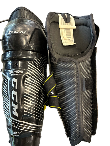 Used Ccm Tacks 9550 Shinguards Youth Shin Guards Black 9" 11682-s000133345