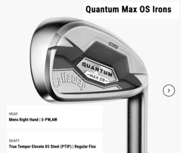 Men's 2025 Callaway Callaway Quantum Max OS Iron Set Right Handed Iron Set Regular Flex (7 Clubs) #5
