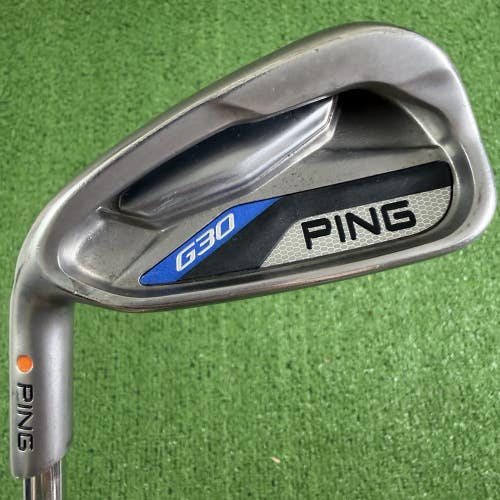 Ping G30 6 Iron Orange Dot ZZ Lite Steel Stiff Flex Left Handed -1/2 Short