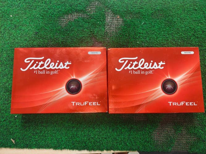 Lot of 2 Dozen Titleist Tru Feel White Golf Balls 24 Total