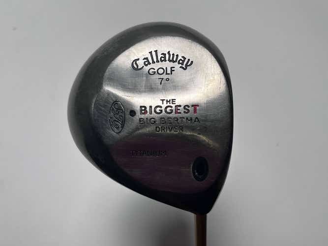 Callaway Biggest Big Bertha Driver 7* UST Mamiya ProForce Gold 65g Stiff Mens RH