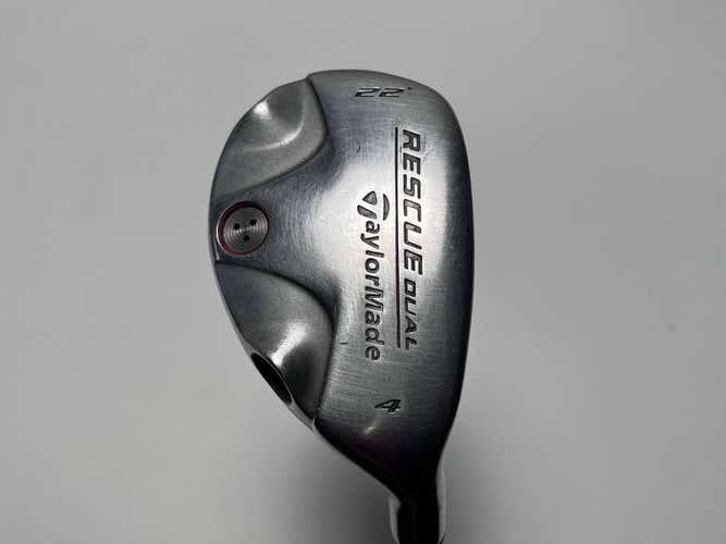 TaylorMade Rescue Dual 4 Hybrid 22* Stiff Steel Mens RH Midsize Grip
