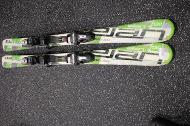 Used Elan Exar E-rise 130 Cm Boys' Downhill Ski Combo 11847-s000010525