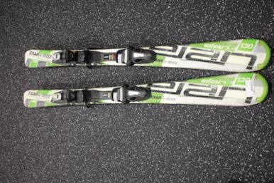 Used Elan Exar E-rise 130 Cm Boys' Downhill Ski Combo 11847-s000010529