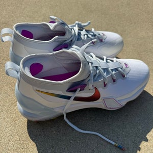 White Men's Size M 11.0 (W 12.0) Adult Nike Force Zoom Trout 9 Elite Low Top Metal (New)