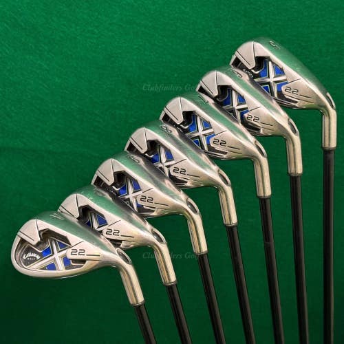 Callaway X-22 5-AW Iron Set Factory Mid-Kick 75g Graphite Seniors