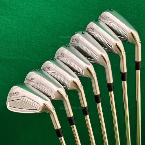 Tour Edge Exotics C721 VibRcor 4-PW Iron Set Dynamic Gold 105 S300 Steel Stiff