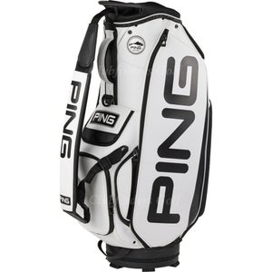 NEW Ping Tour White/Black 6-Way Golf Staff Bag w/ Raincover