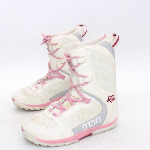 5150 Brigade Lace-up Kids Snowboard Boots - Size 5 / Mondo 22 Used