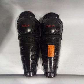 Used Black And Red 9 Inches 10" Hockey Shin Guards 11847-s000020167