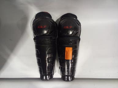 Used Black And Red 9 Inches 10" Hockey Shin Guards 11847-s000020167