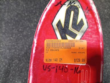 Used K2 Escape Boys Dh Ski Binding None 140 Cm 11847-s000023664