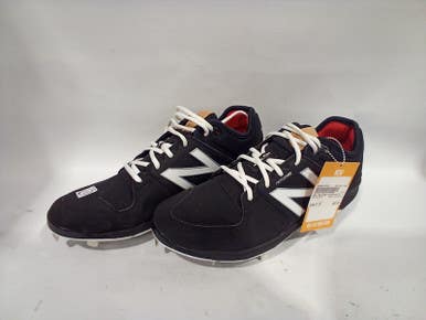 Used New Balance Black White Senior 13 Baseball And Softball Cleats 11847-s000010753
