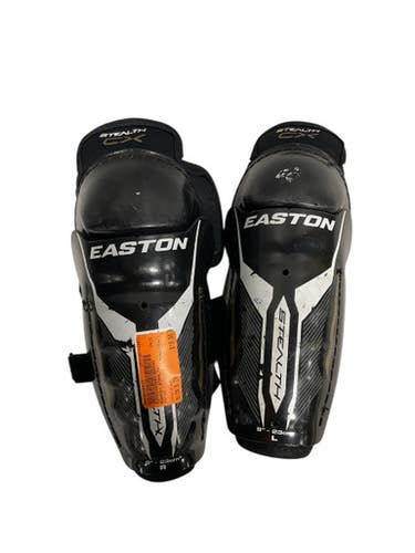Used Easton Stealth Junior Shin Guards Black 9" 11847-s000030837