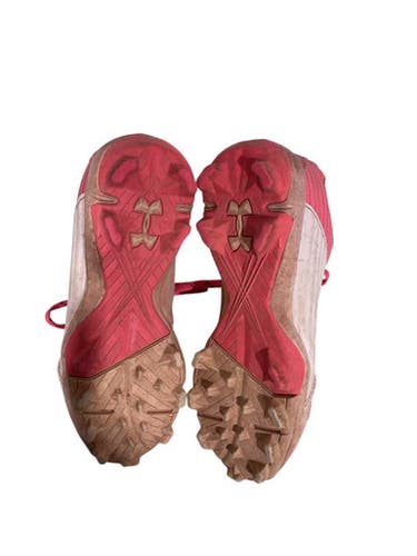 Used Under Armour Leadoff Bb Sb Cleats Pink Junior 02 11847-s000029203