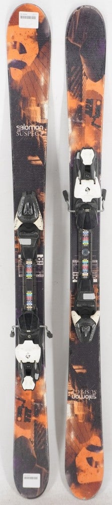 Salomon Suspect Twin Tip Juniors Skis with Bindings - 140 cm Used