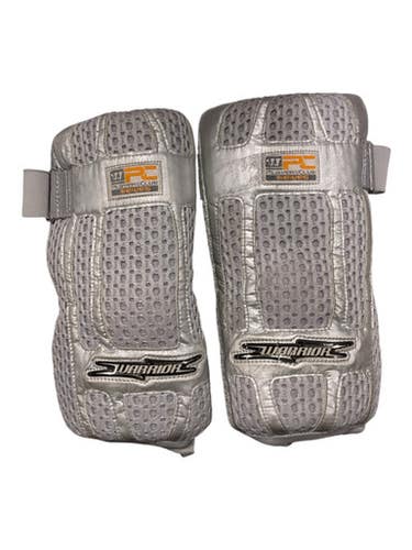 Used Warrior Player Club Lacrosse Arm Pads Guards Silver Md 11847-s000035681