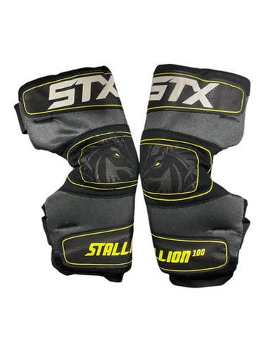Used Stx Stallion 100 Lacrosse Arm Pads Guards Black Lg 11847-s000035691