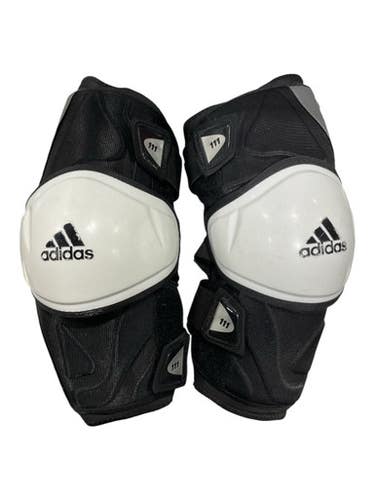 Used Adidas 111 Lacrosse Arm Pads Guards White Xl 11847-s000035695