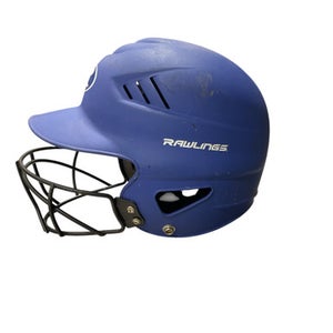 Used Rawlings Bb Helmet Batting Helmet W Mask Royal Blue Sm 11847-s000035850