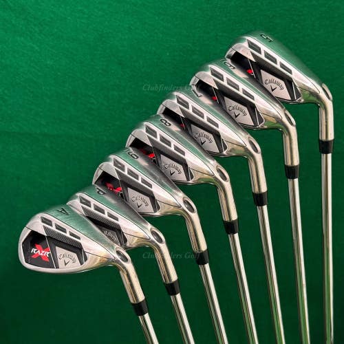 Callaway RAZR X 5-AW Iron Set Factory Uniflex Steel Uniflex
