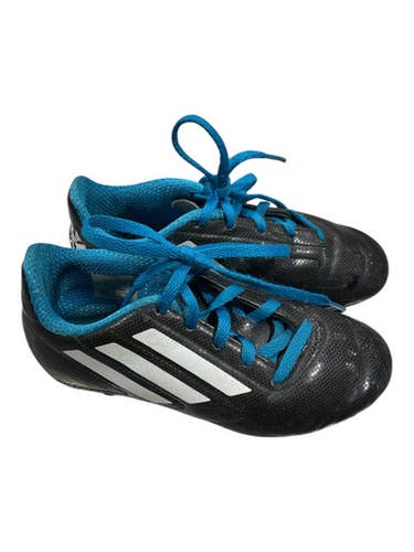 Used Adidas Soccer Cleats Black And Carolina Blue Youth 10.5 11847-s000033569