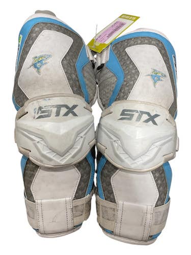 Used Stx Cell Vi Lacrosse Arm Pads Guards White Lg 11847-s000035559