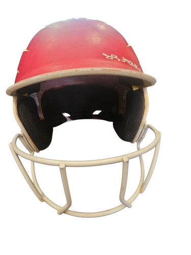 Used Boombah Red Batting Helmet W Mask Red Md 11850-s000019928