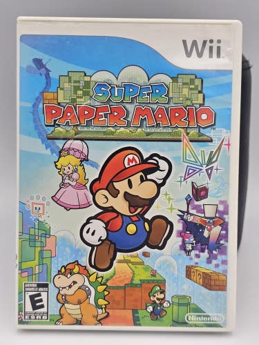 Super Paper Mario Nintendo Wii Complete Video Game CIB