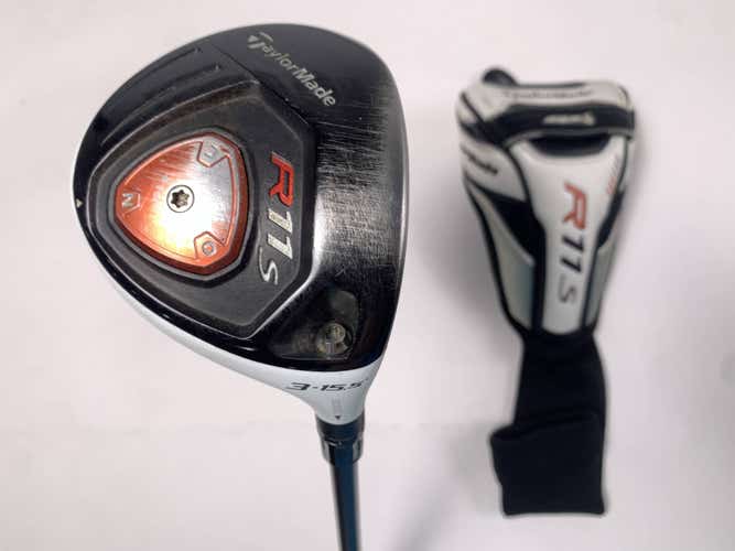 TaylorMade R11s 3 Fairway Wood 15.5* Aldila RIP Phenom Stiff Graphite Mens RH HC