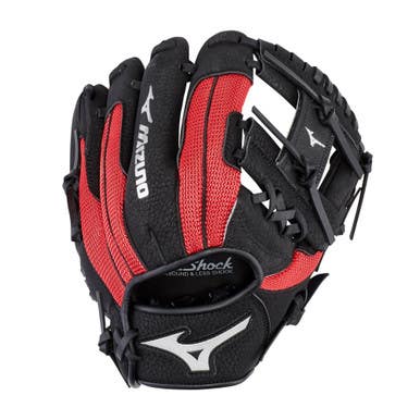 New Mizuno Prospect Powerclose 10" Red Rh Throw Tee Ball Baseball Glove 11692-miz312439r