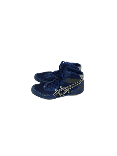 Used Asics Matflex Jr 4 Royal Blue Wrestling Shoes 11692-s000131835