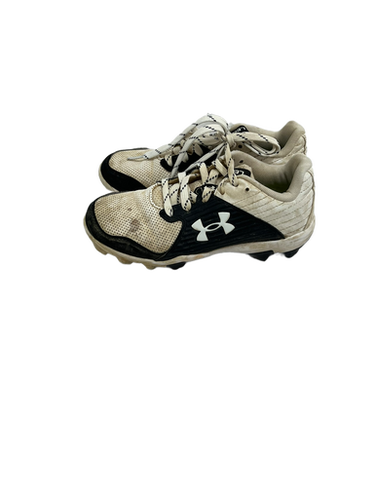 Used Under Armour Leadoff Jr 1.5 White Baseball Cleats 11692-s000132822