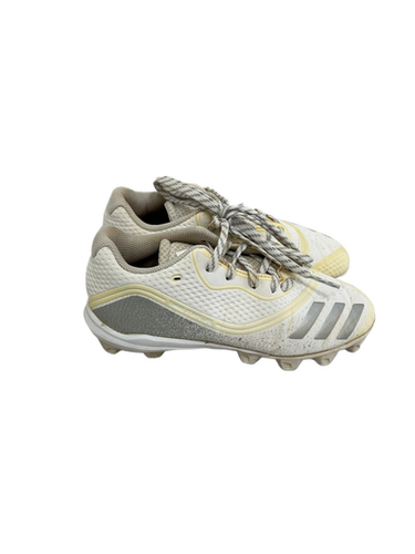 Used Adidas Icon Jr 5 White Bb Cleats 11692-s000135089