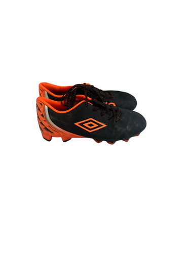 Used Umbro Jr 4 Black And Orange Soccer Cleats 11692-s000141835