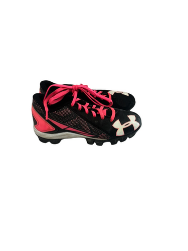 Used Under Armour Leadoff Jr 1 Black And Pink Softball Cleats 11692-s000141833