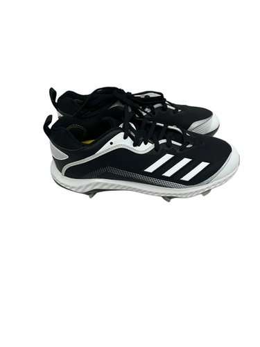 New Adidas Icon 6 Bounce Mens 9 Black And White Metal Baseball Cleats 11692-s000143410