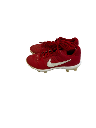 Used Nike Alpha Huarache Varsity Jr 1 Bb Sb Cleats Red 11692-s000143508